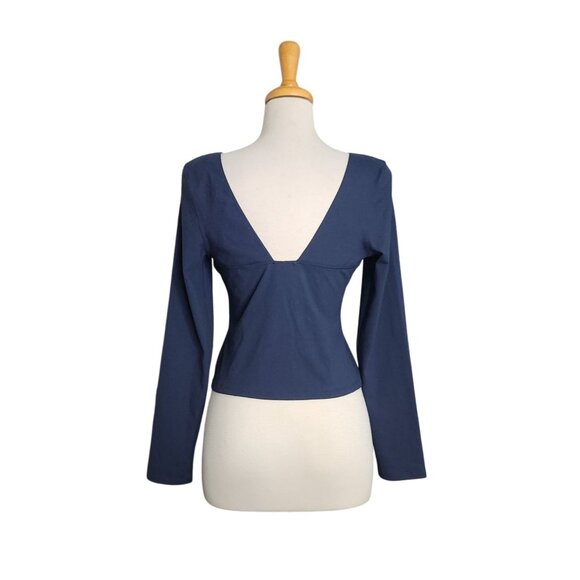 Intimately FP Duo Corset Long Sleeve Cami Navy Blue Womens Size L - Picture 5 of 8